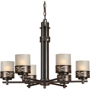 Go to store & view more images Higdon 6-Light Shaded Chandelier by Bloomsbury Market
