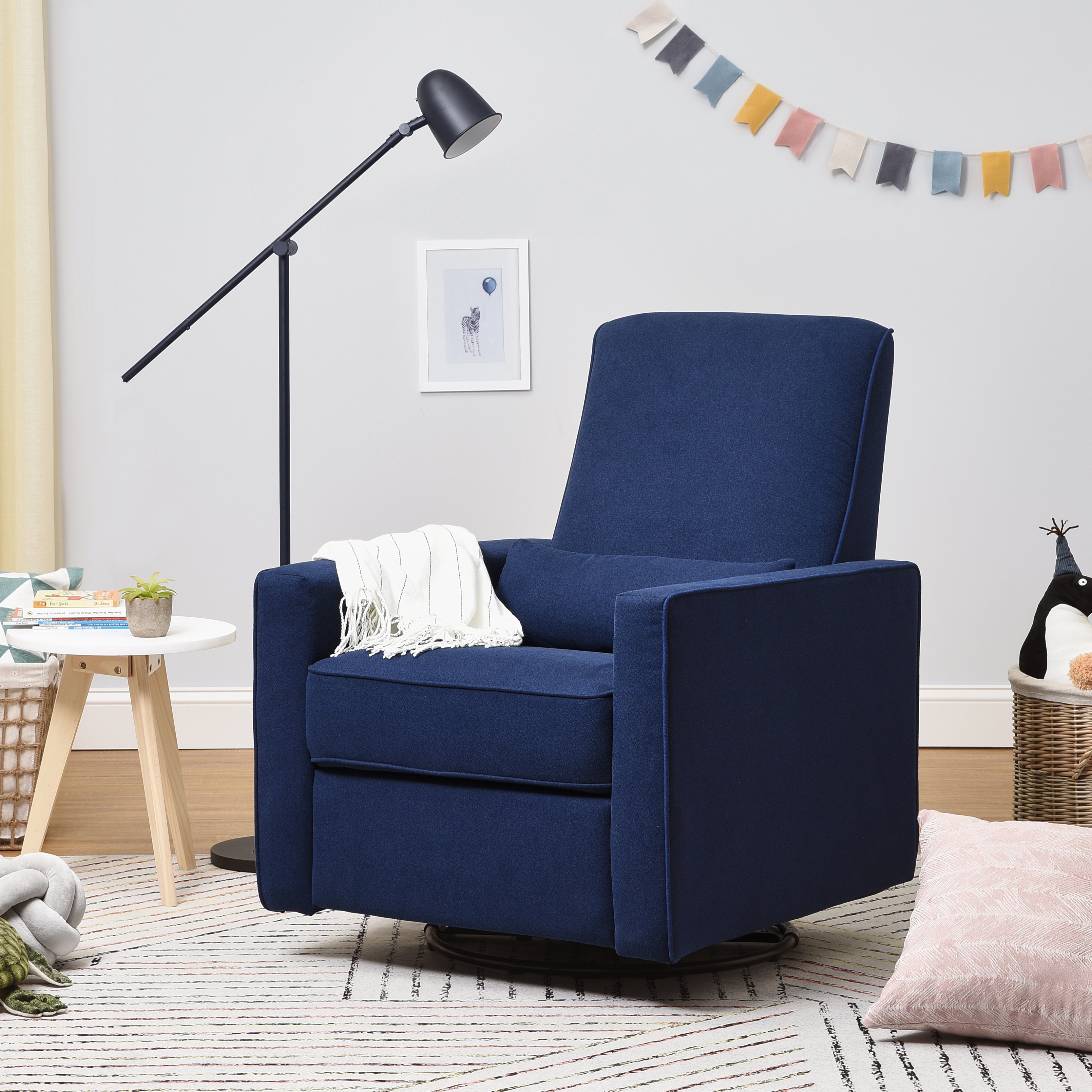 navy swivel glider