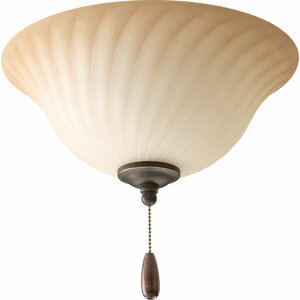 3-Light Forged Bronze Bowl Ceiling Fan Light Kit