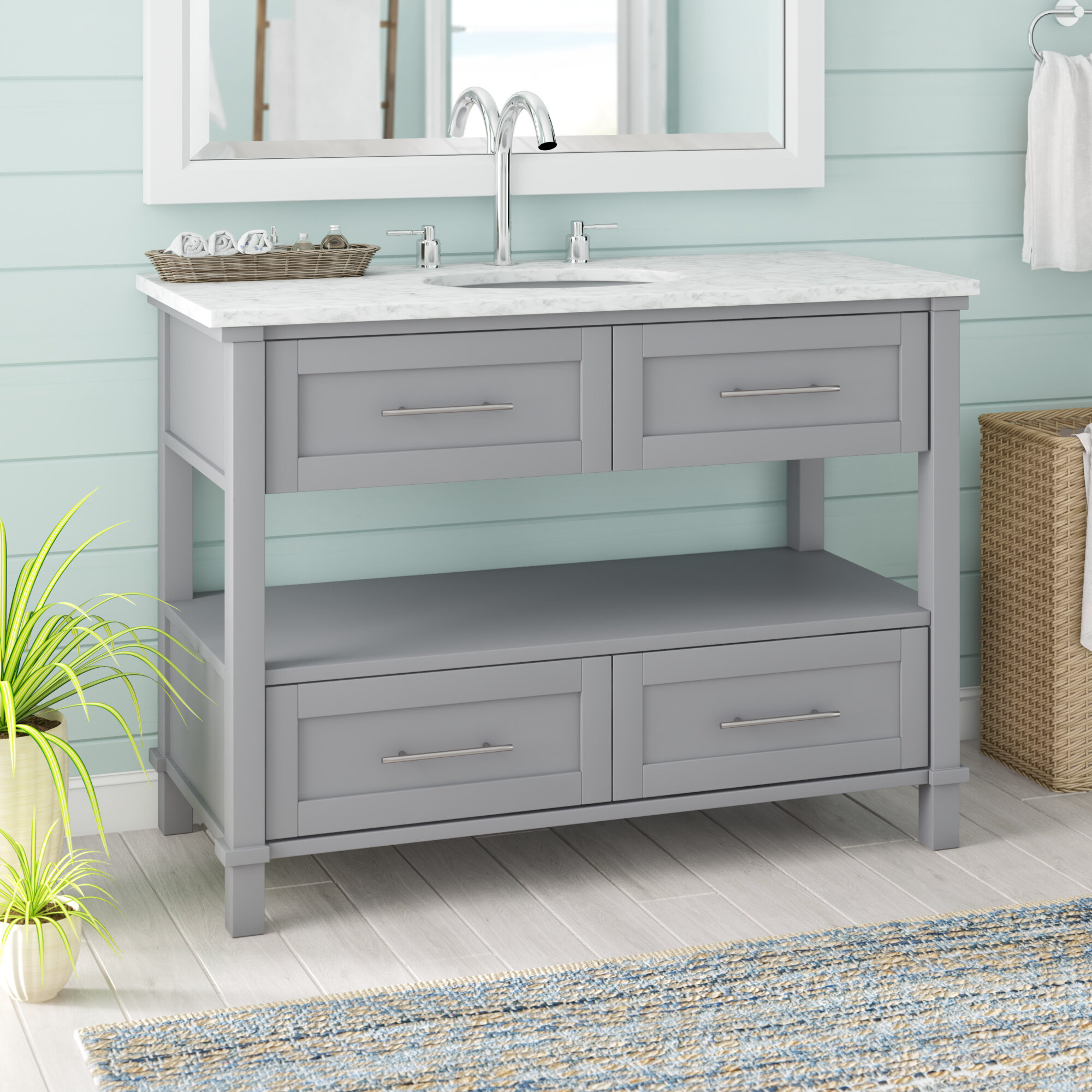 Highland Dunes Saunderstown 48 Single Bathroom Vanity Set