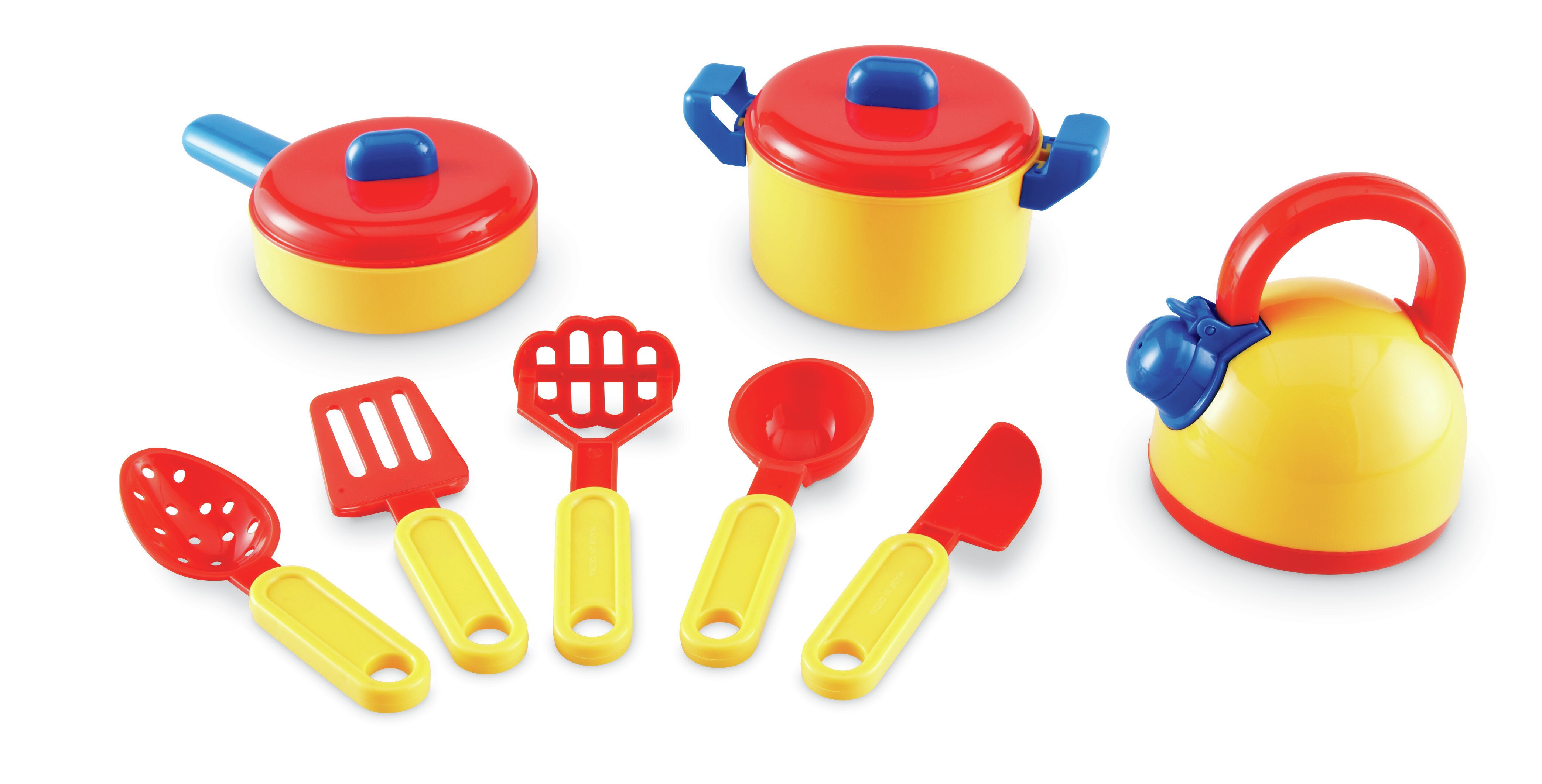 Kids Play Food Kitchen Pretend Activity Plastic Pot Pan Preschool Playset 51PC 