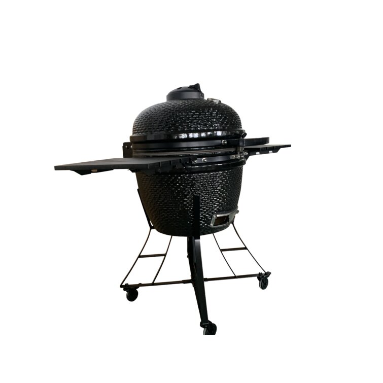 PovKeever 24 Inch Barbecue Ceramic Charcoal Kamado Grill With Side Table Camping And Picnic | Wayfair