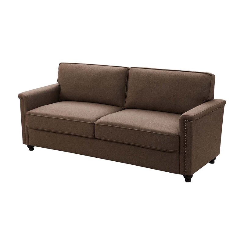 Canora Grey Nathans 75 6 Wide Square Arm Sofa Wayfair