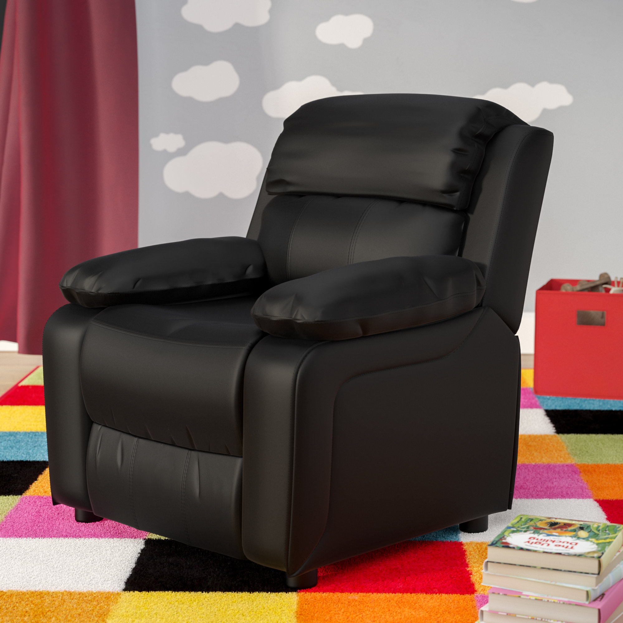 Viv Rae Kuna Kids Recliner With Storage Compartment Reviews Viv Rae Kuna Kids Recliner With Storage Compartment Reviews Wayfair