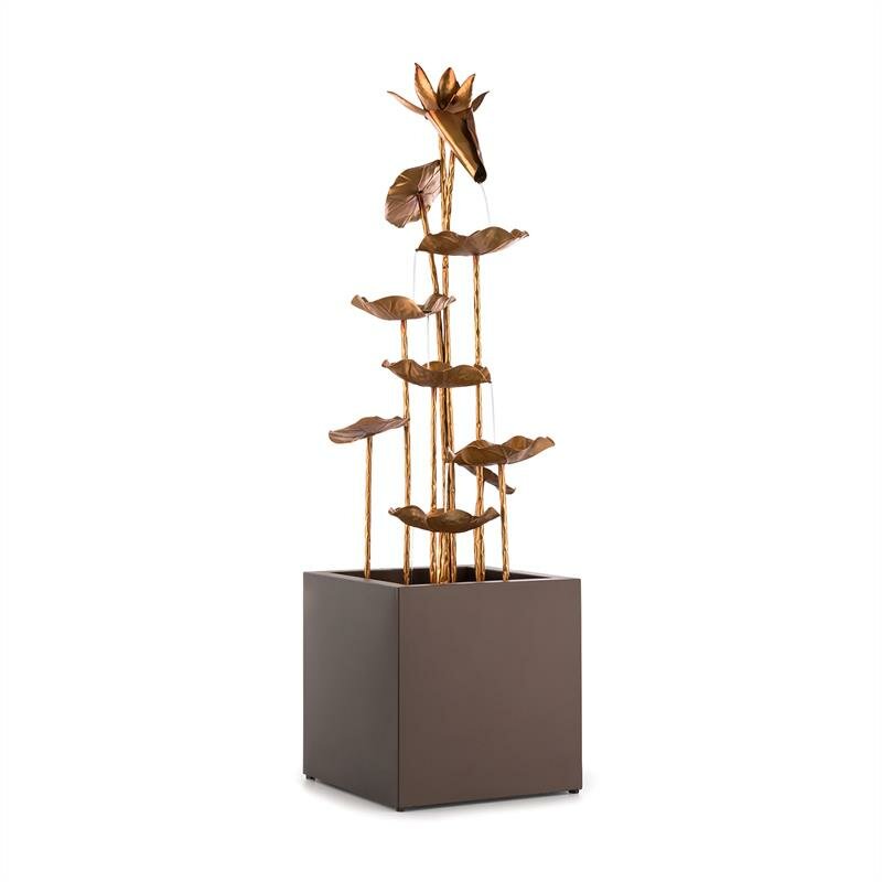 Blumfeldt Bodenbrunnen Golden Orchid aus Metall Wayfair.de