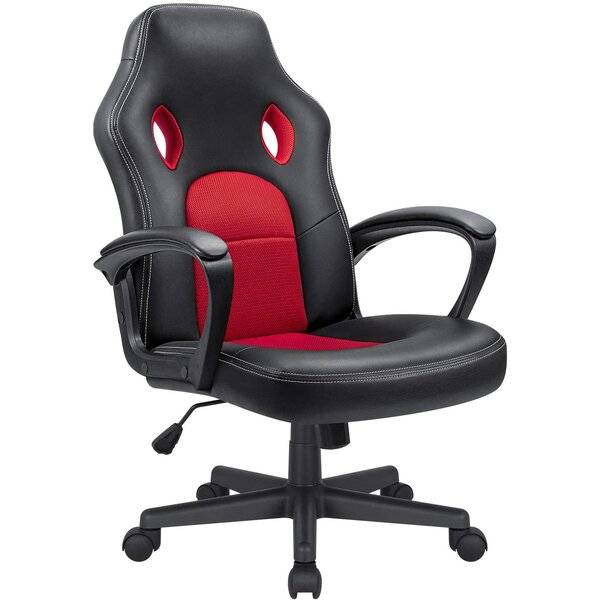 Office Chair Ribbed Gaming Chair Racing Swivel Ergonomic Computer Desk Task Seat 