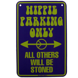 Tiki Bar Open Metal Novelty Large Parking Sign With Sticky Notes