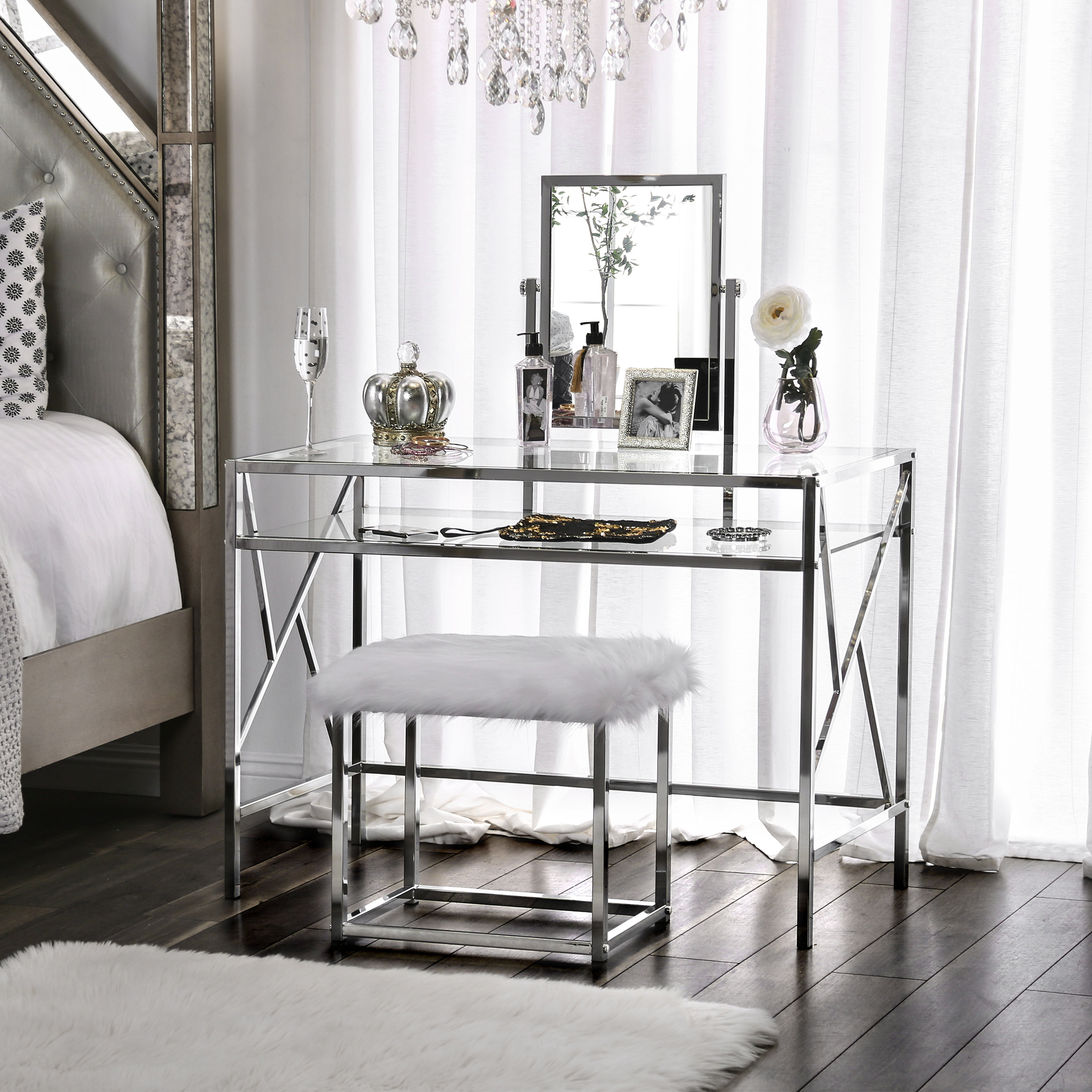 Makeup Tables And Vanities You Ll Love In 2020 Wayfair,Living Room Home Color Design Ideas