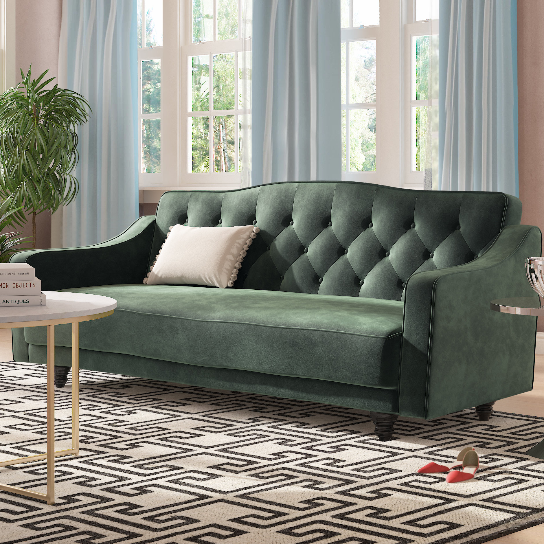 Rosdorf Park Magruder Tufted Sleeper Sofa Reviews Wayfair Ca