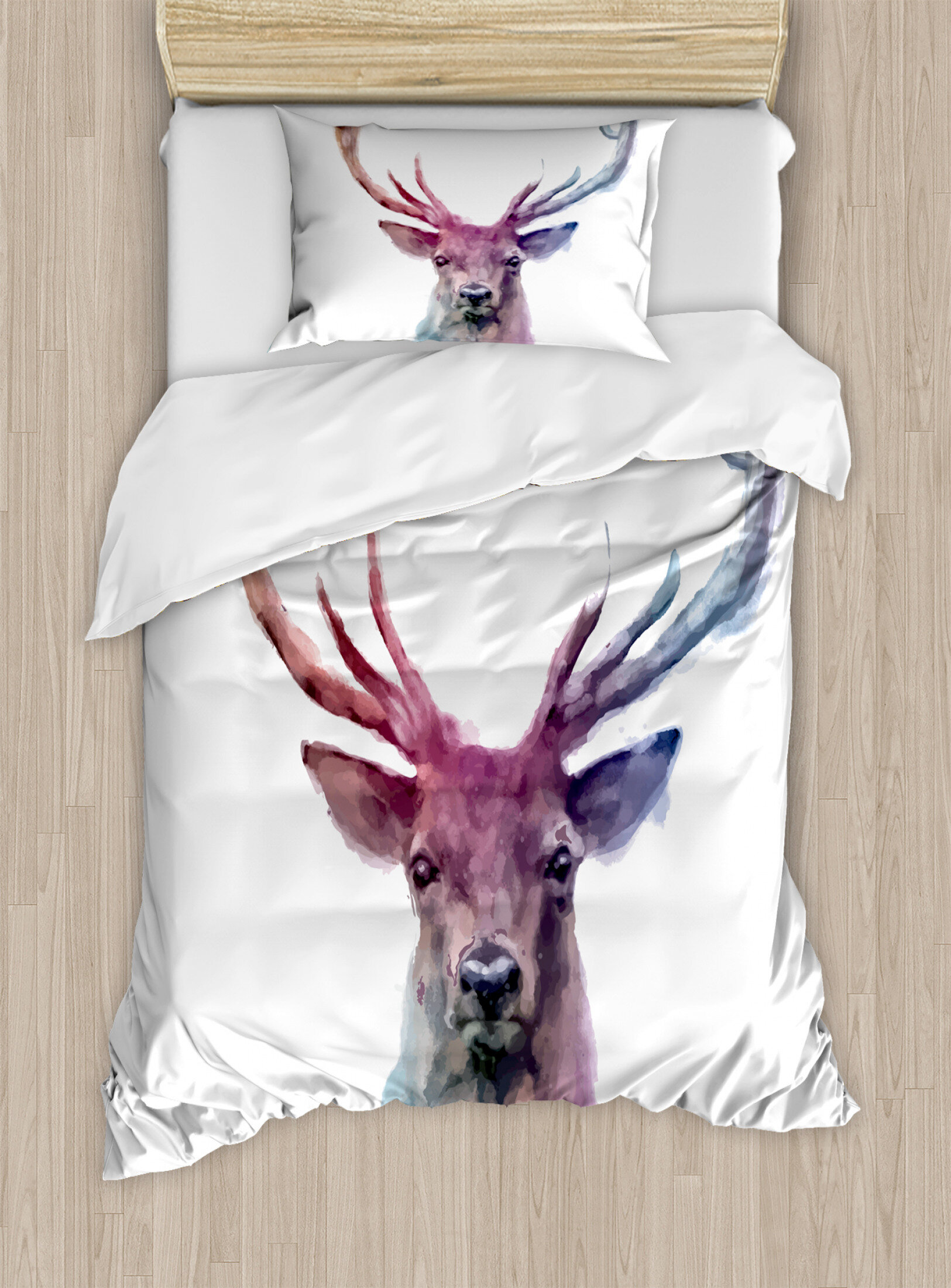 East Urban Home Ambesonne Deer Duvet Cover Set Illustration Of