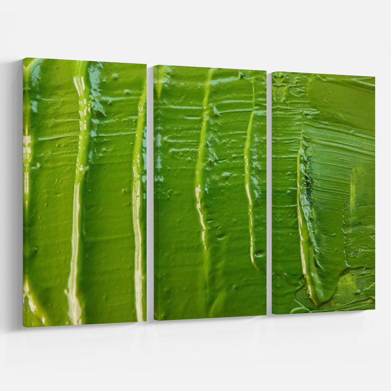 East Urban Home Banana Leaf In Green Oil Painting Print Multi
