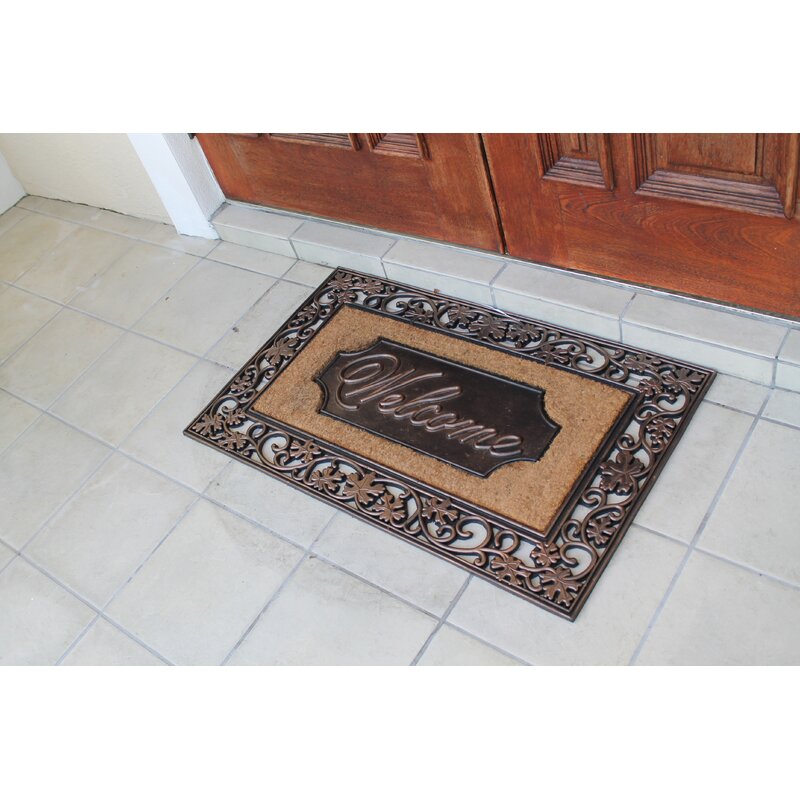 Fleur De Lis Living Onalaska Coir Brush Non Slip Outdoor Door Mat