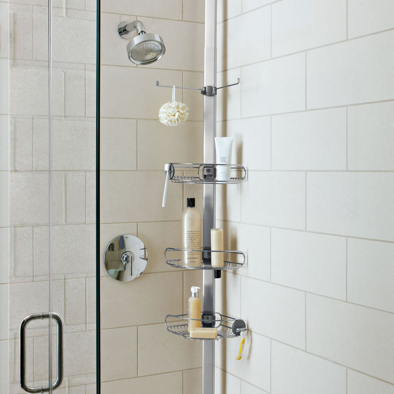 Simplehuman Tension Shower Caddy Stainless Steel Anodized Aluminum Reviews Wayfair