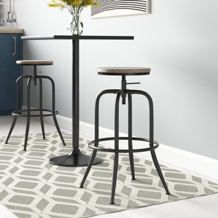 Grundy Swivel Adjustable Height Bar Stools (Set of 2)
