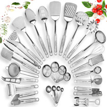 Home Cooking Utensils Set Stainless Steel Copper Plated Handle SET 10