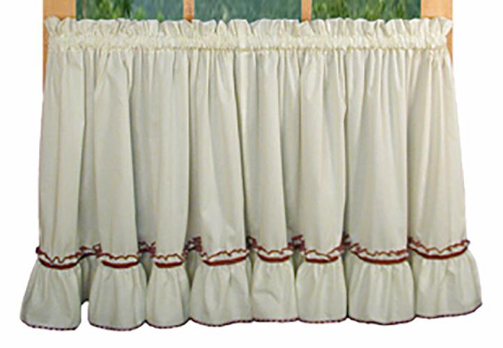 August Grove Hower Country Ruffled Tier Window Curtains Wayfair