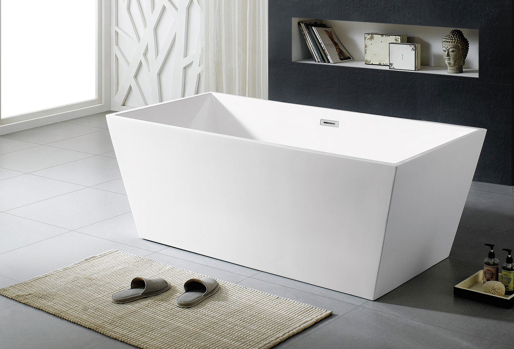 Maykke Sierra 59 X 31 Freestanding Soaking Bathtub Wayfair