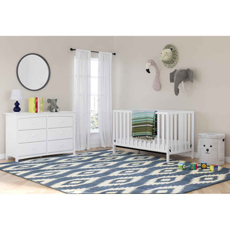 Storkcraft Pacific 4 In 1 Convertible Crib 2 Piece Nursery