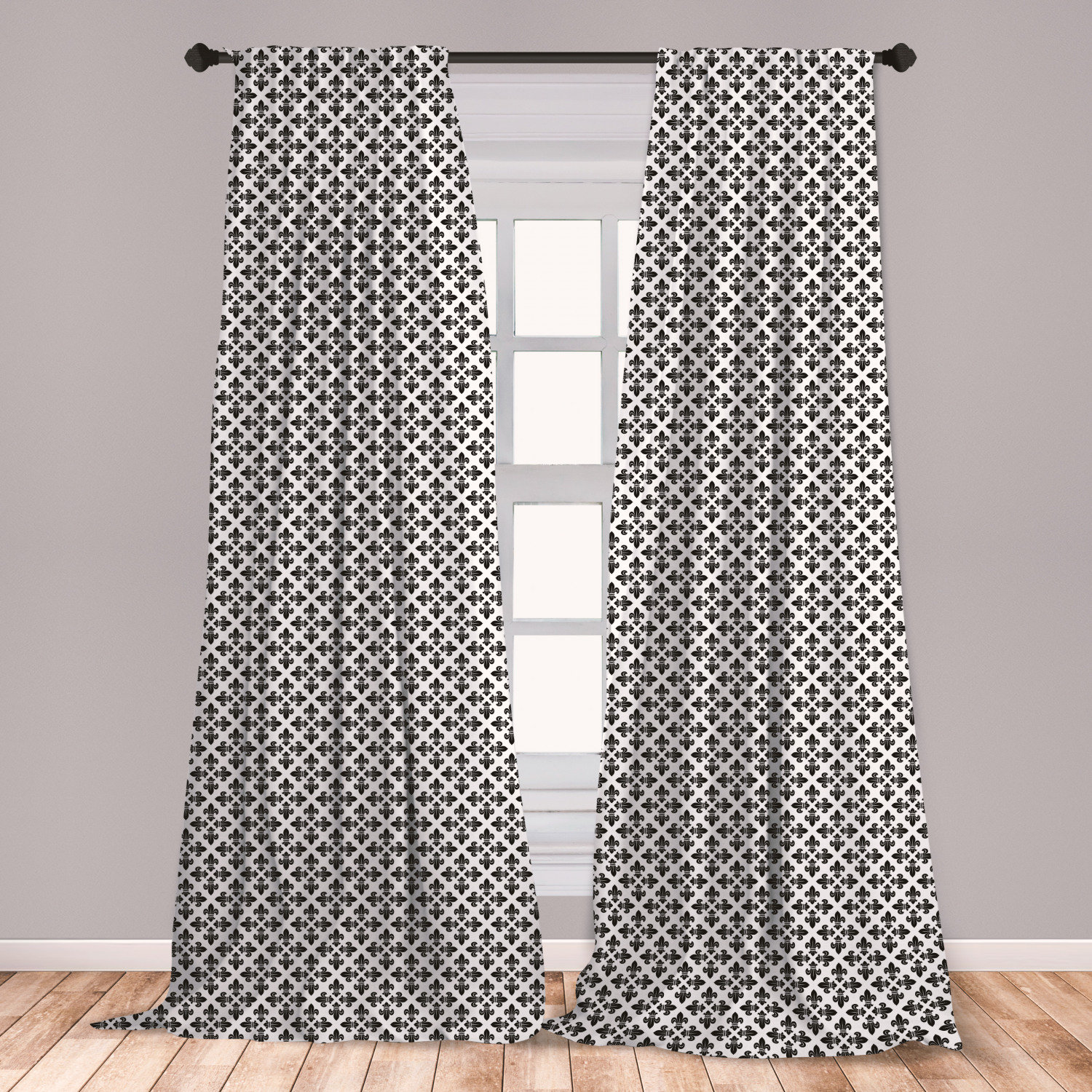 Ambesonne Fleur De Lis Curtains Monochrome Abstract Curvy Ornament Graphic Traditional Swirls Curls Window Treatments 2 Panel Set For Living Room Ambesonne Fleur De Lis Curtains Monochrome Abstract Curvy Ornament Graphic Traditional Swirls Curls Window Treatments 2 Panel Set For Living Room