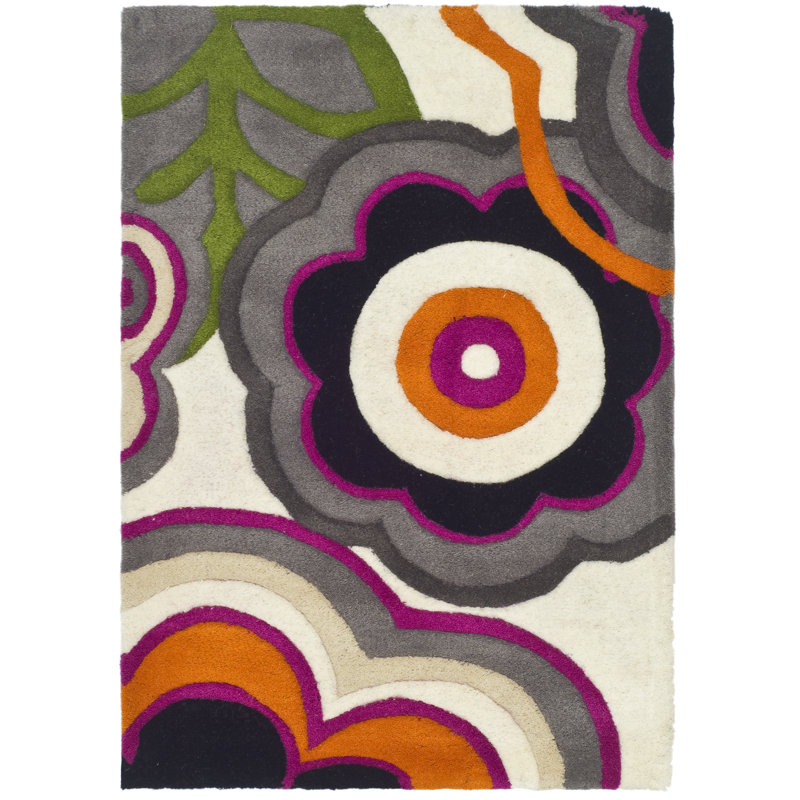 Ebern Designs Lockwood Hand Tufted Wool Green Gray Black Area Rug Reviews Wayfair