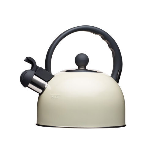 Living Nostalgia 1.4L Stainless Steel Whistling Stovetop Kettle KitchenCraft