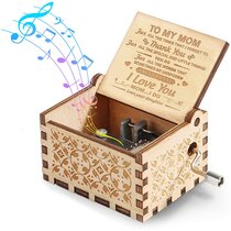 18 Note Mechanism Hand Cranked Music Box Music Box Jingle Bells Stocking Stuffer for Boys Girls