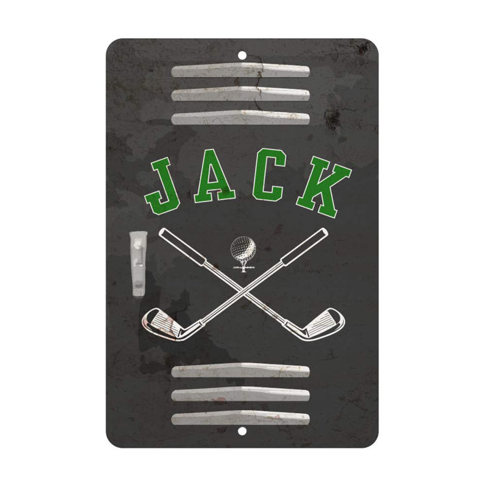 Personalized Golf Locker Room Aluminum Wall Décor Personalized Golf Locker Room Aluminum Wall Décor