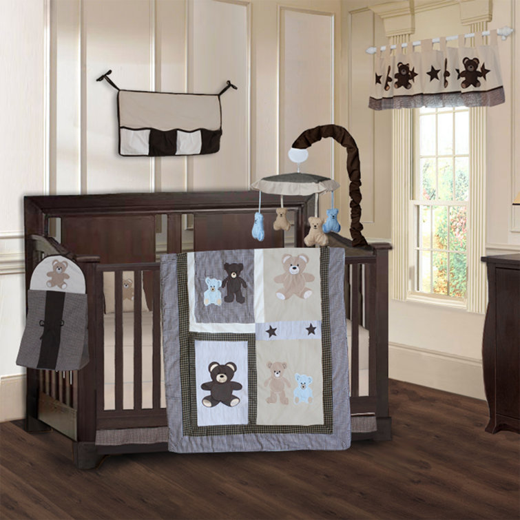 Harriet Bee Omalley Teddy Bear Baby 9 Piece Crib Bedding Set Reviews Wayfair