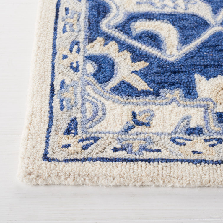Lauren Ralph Lauren Percy Flatweave Wool Oriental Area Rug in Ivory/Navy &  Reviews | Perigold