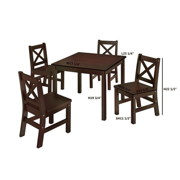 rickey kids 5 piece table & chair set