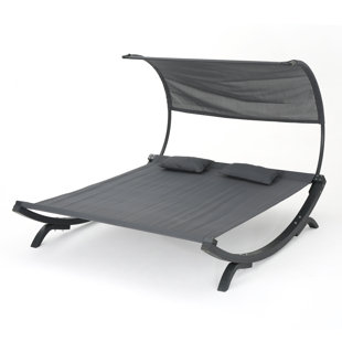 Modern Contemporary Outdoor Double Chaise Lounge Allmodern Maura Double Chaise Lounge With Cushion