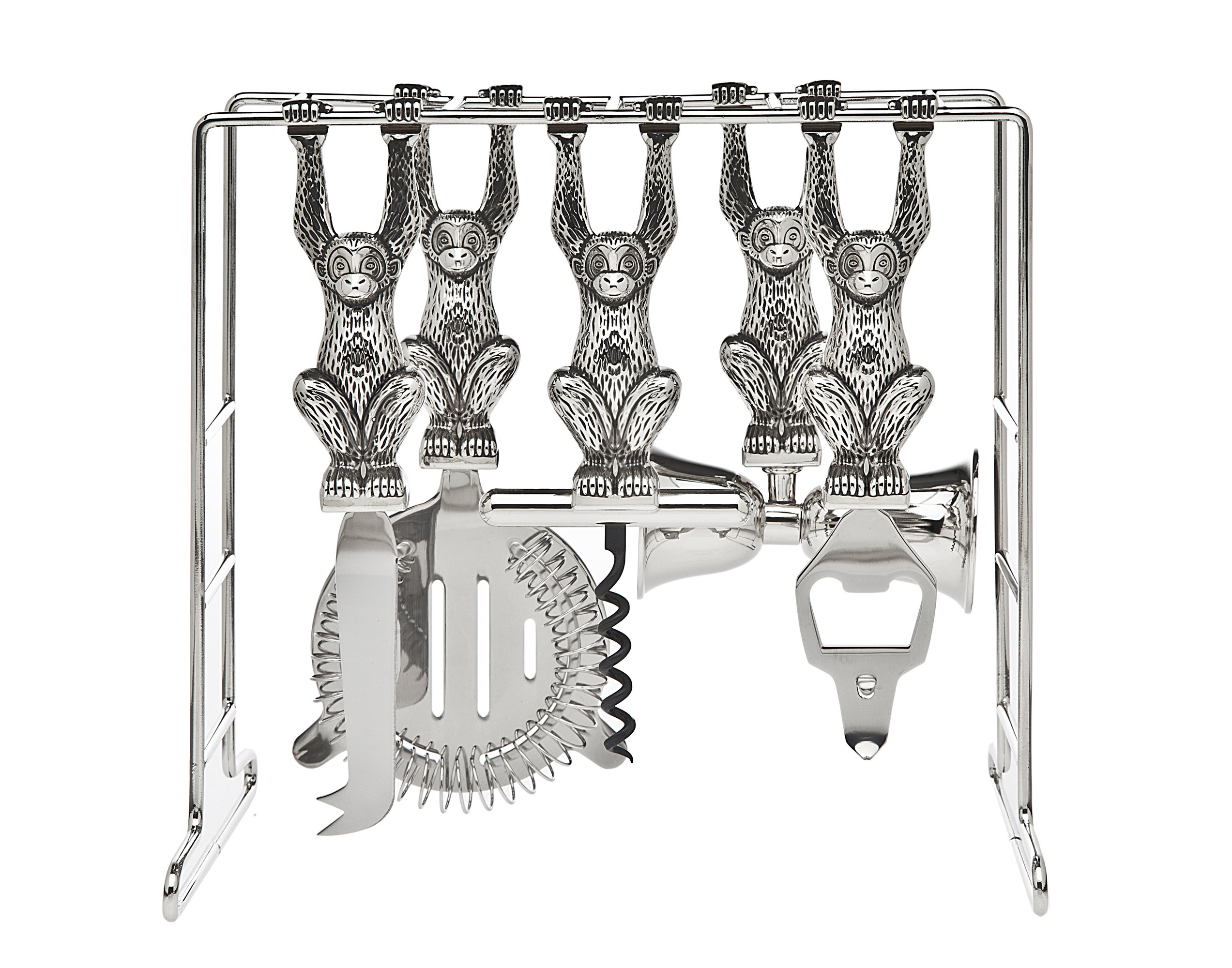 Details about / Godinger 84413 Monkey Bar Drinking Straw new metal