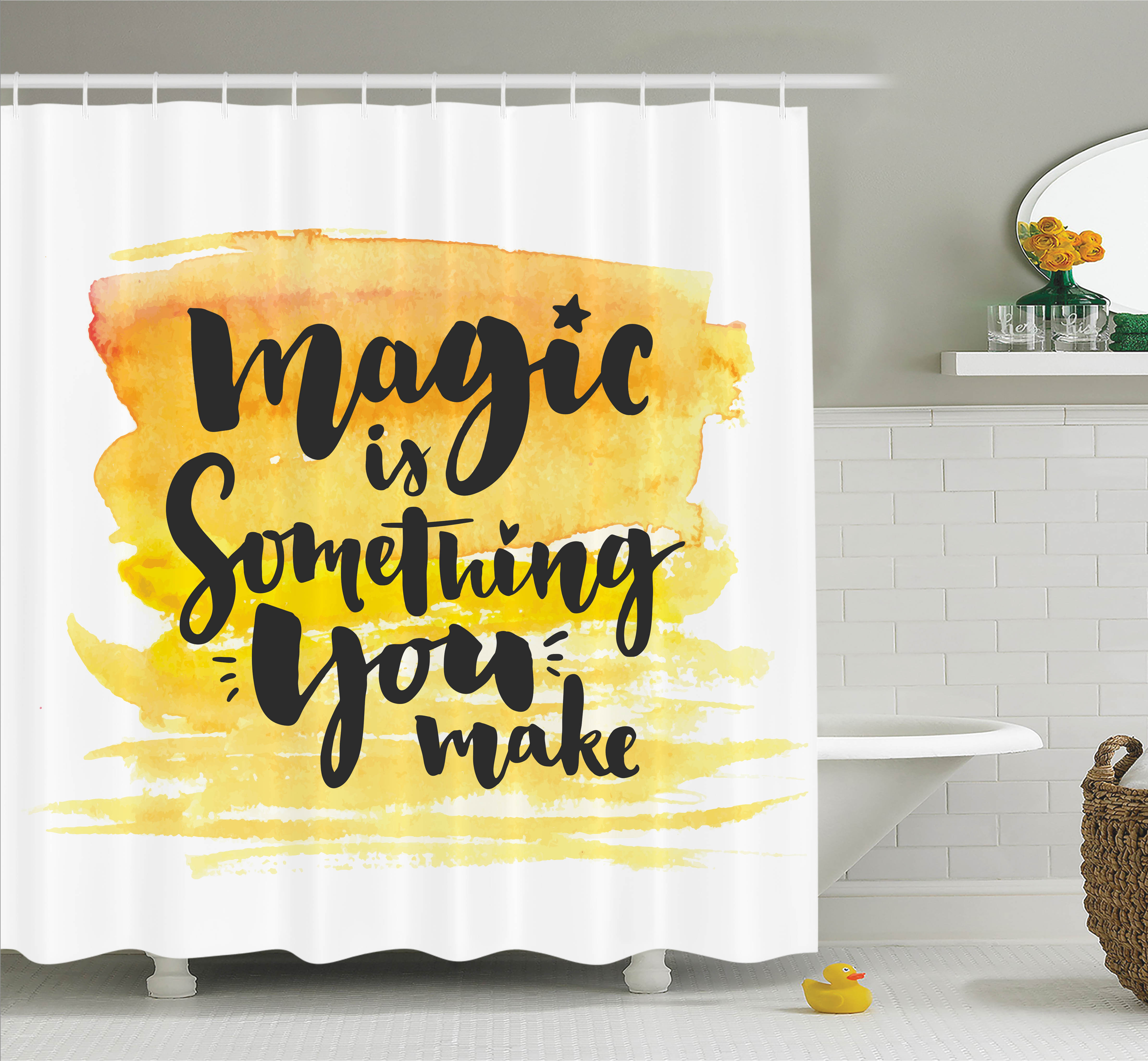 Ambesonne Motivate Quote Shower Curtain Set Wayfair