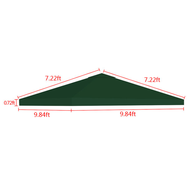 10'X10' Gazebo Canopy Top Replacement 1Tier Patio Outdoor Sunshade Cover UV30