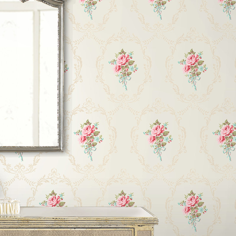 Brewster Home Fashions Camellia Floral Cameo 33 X 20 5 Wallpaper