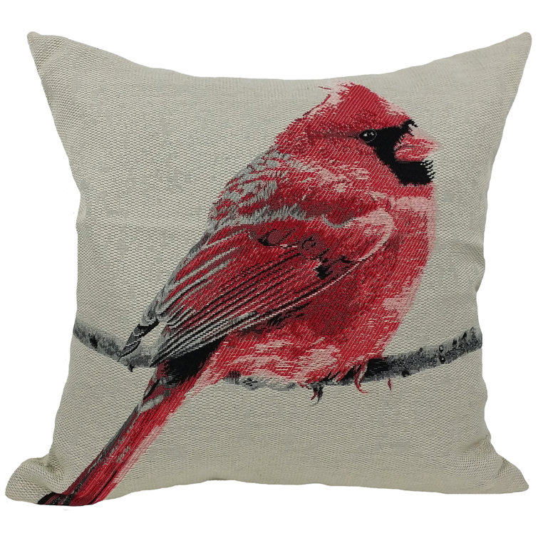 cardinal throw pillow