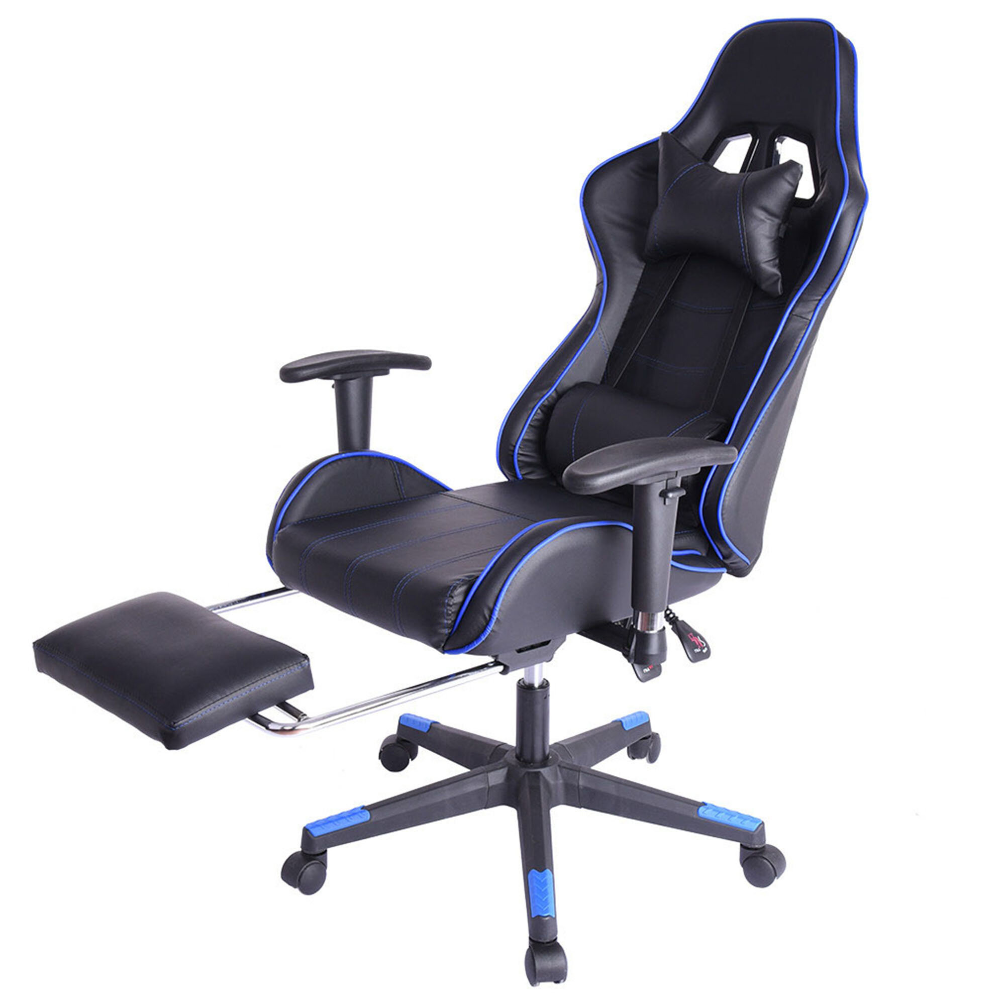 Pink Gaming Chair Office Chair Racing Chair with Footrest,Backrest and Seat Height Adjustment Recliner with Headrest and Lumbar Pillow E-Sports Chair