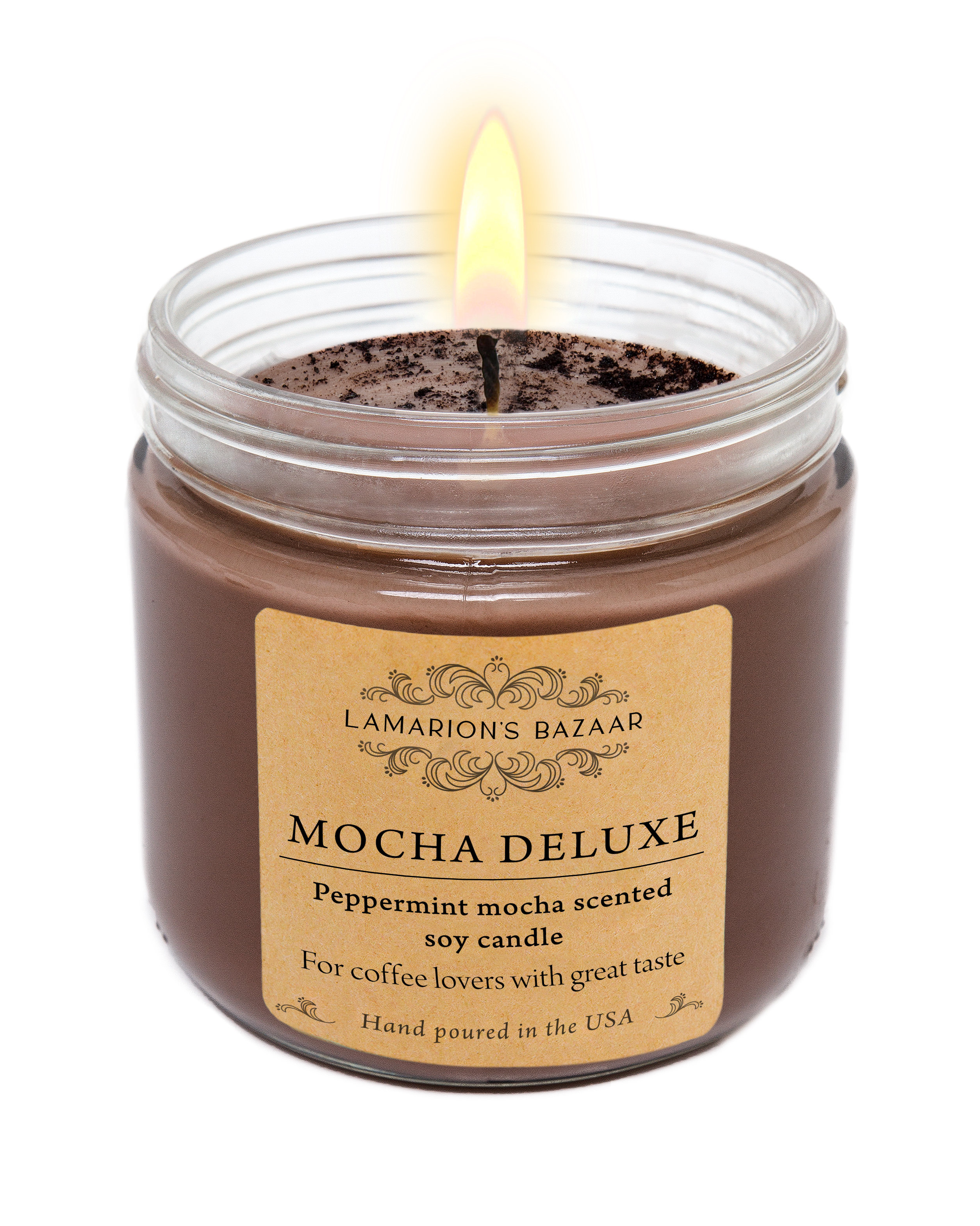 Lamarions Bazaar Mocha Deluxe Peppermint Mocha Scented Candle Soy Candle Wayfair 4027