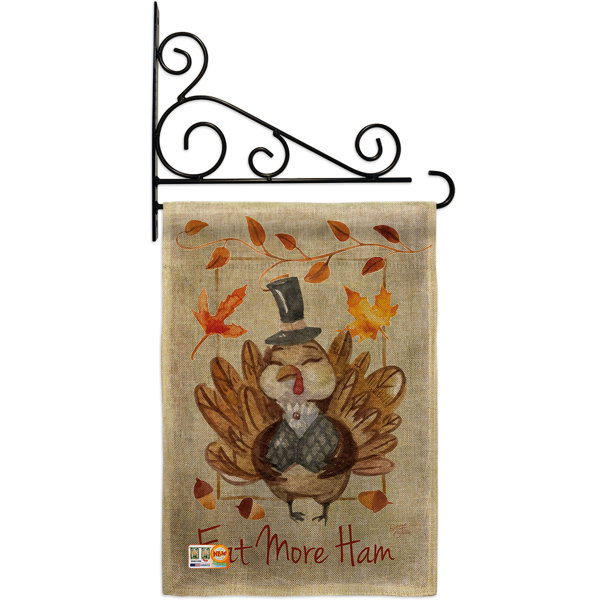 Eat More Burlap Fall Thanksgiving Impressions Decorative 2 Sided Burlap 19 X 13 In Garden Flag Birch Lane