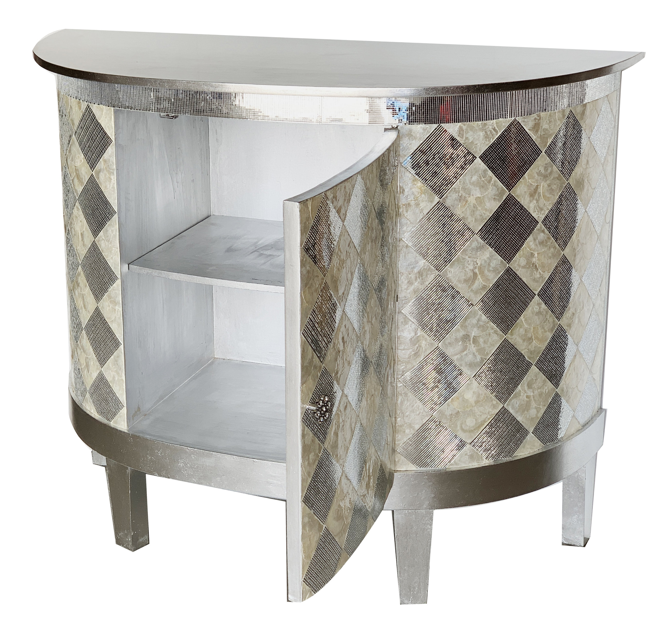 Rosdorf Park Wilder 37'' Tall 1 Door Half Circle Accent Wayfair