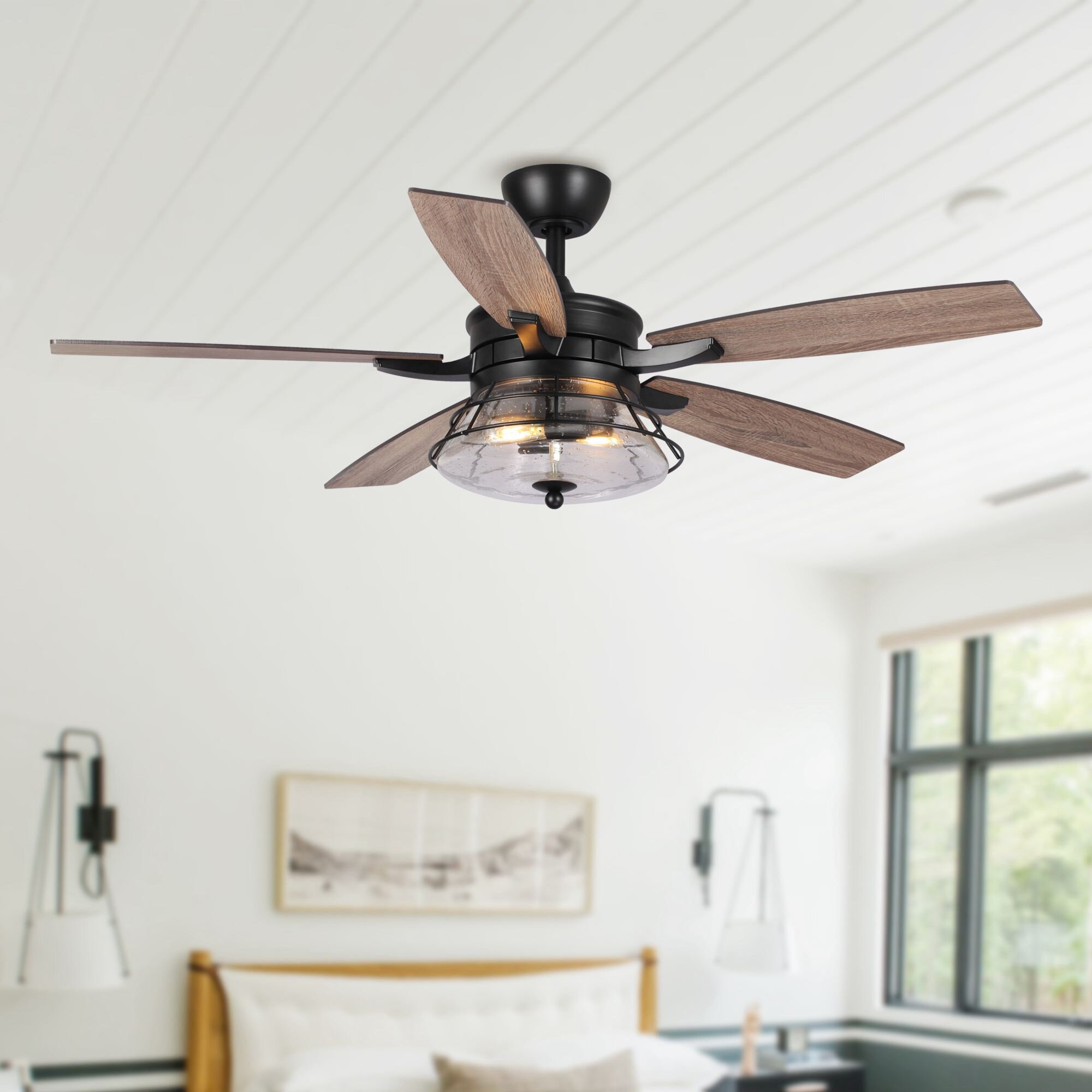 Sand & Stable Gaspard 52'' Ceiling Fan with Light Kit & Reviews | Wayfair