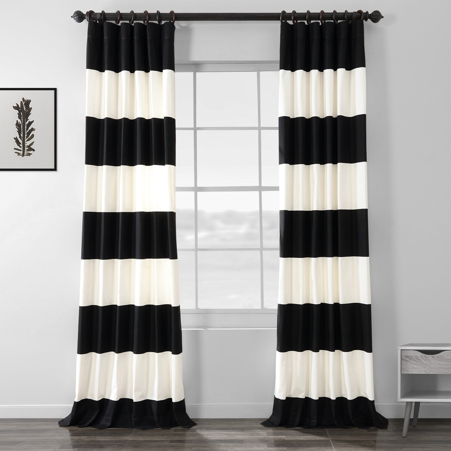 Longshore Tides Uinta 100 Cotton Stripes Light Filtration Thermal Rod Pocket Single Curtain Panel Reviews Wayfair