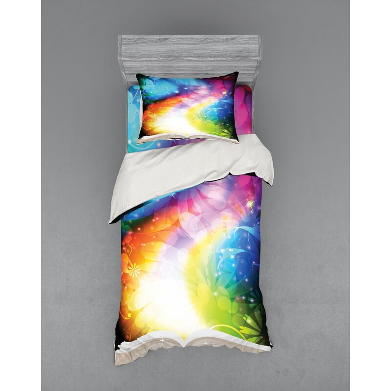 East Urban Home Ambesonne Magic Bedding Set Psychedelic Open Book