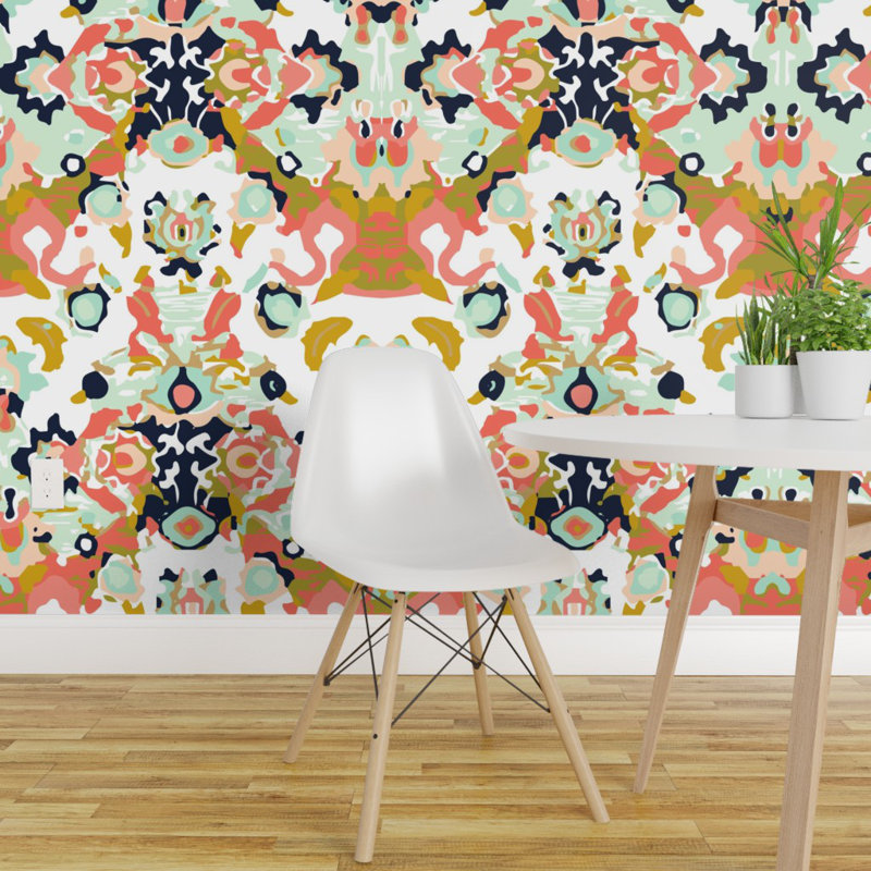 Bungalow Rose Fosston Abstract And Mustard Removable Peel And