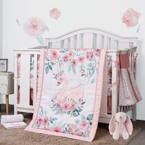 Huge nursery bedding set 9,11 or 21 pcs teddy bear or giraffe/pink/blue/ecru 