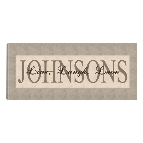 Jds Personalized Gifts Personalized Gift Live Laugh Love Textual Art On Canvas In Grey Reviews Wayfair