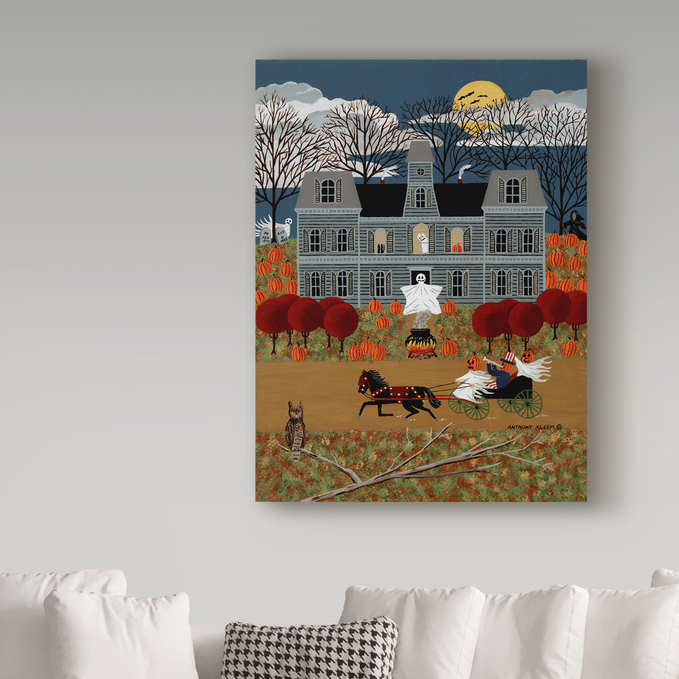 Trademark Art Anthony Kleem Halloween Ghost By Anthony Kleem Wrapped Canvas Print Wayfair Trademark Art Anthony Kleem Halloween Ghost By Anthony Kleem Wrapped Canvas Print Wayfair
