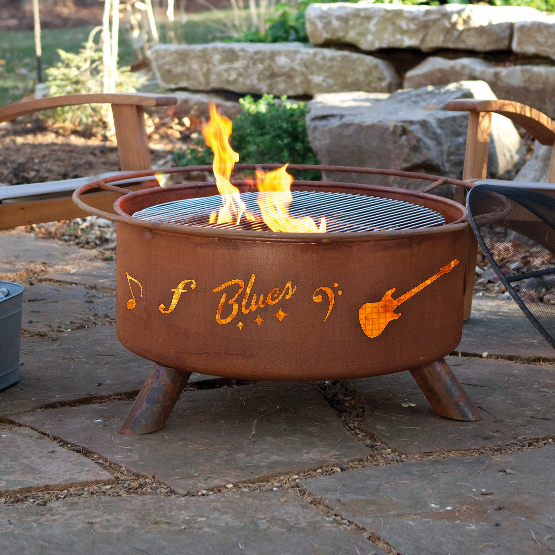 Patina Products Music City Steel Wood Burning Fire Pit Wayfair