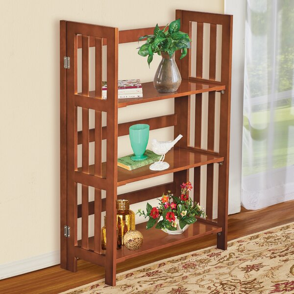 Details about   5-Tier Wood Wall-Mounted Bookcase with Stable Metal Frame Ladder Shelf Storage 