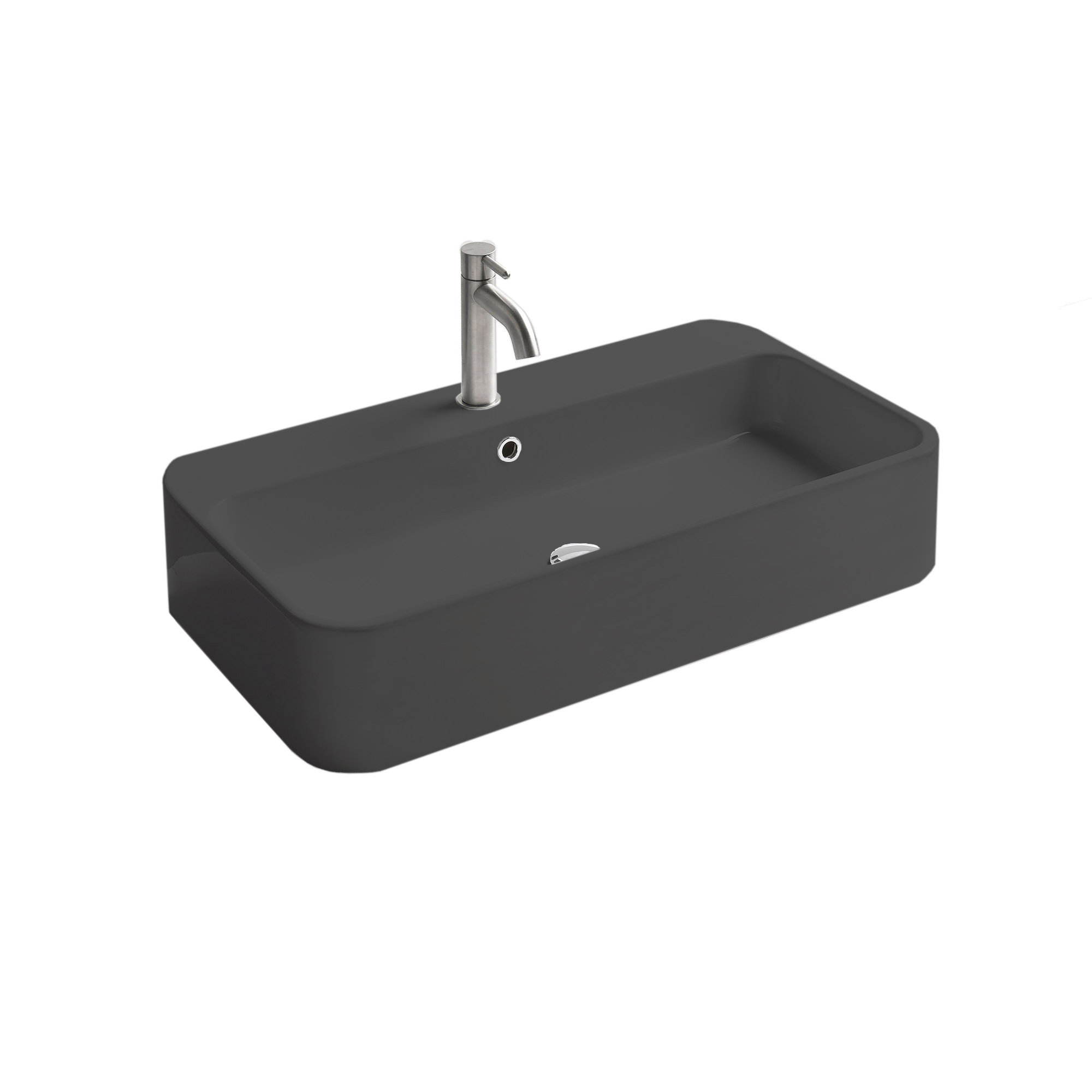 Ws Bath Collections Cosa Ceramic Rectangular Vessel Bathroom Sink With Overflow Wayfair